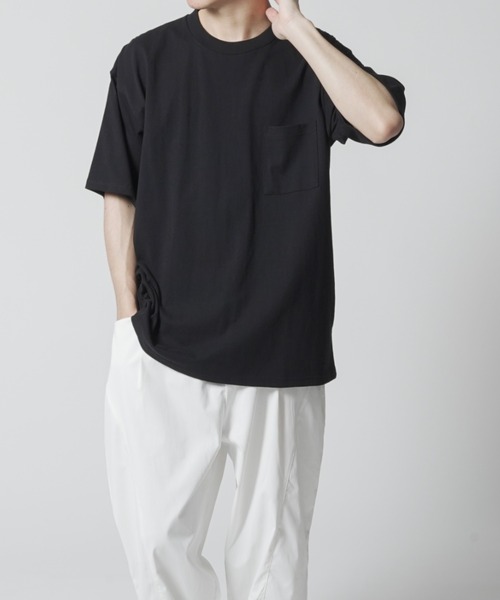 Goodwear（グッドウェア）の「【Goodwear】USA COTTON ヘビーウェイトオーバーサイズBIGポケットTEE　2W7-3505（Tシャツ/カットソー・メンズ・ホワイト/ブラック/チャコールグレー/グレー/ダークインディゴブルー/カーキ/ベージュ/ダークグリーン・M/XL/L）」の14枚目の写真