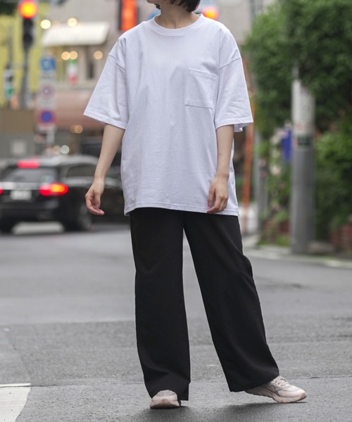 Goodwear（グッドウェア）の「【Goodwear】USA COTTON ヘビーウェイトオーバーサイズBIGポケットTEE　2W7-3505（Tシャツ/カットソー・メンズ・ホワイト/ブラック/チャコールグレー/グレー/ダークインディゴブルー/カーキ/ベージュ/ダークグリーン・M/XL/L）」の11枚目の写真