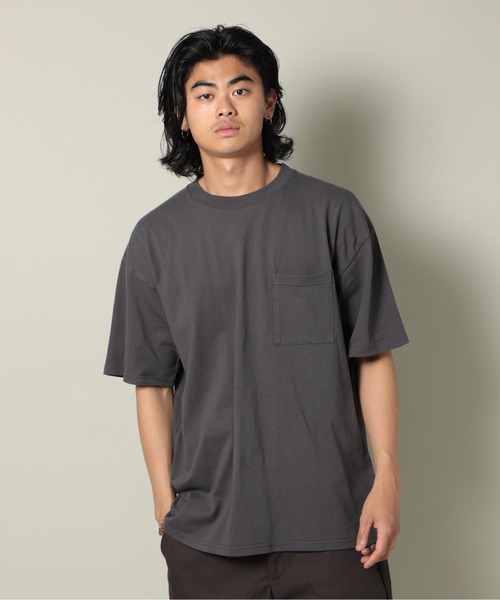 Goodwear（グッドウェア）の「【Goodwear】USA COTTON ヘビーウェイトオーバーサイズBIGポケットTEE　2W7-3505（Tシャツ/カットソー・メンズ・ホワイト/ブラック/チャコールグレー/グレー/ダークインディゴブルー/カーキ/ベージュ/ダークグリーン・M/XL/L）」の20枚目の写真