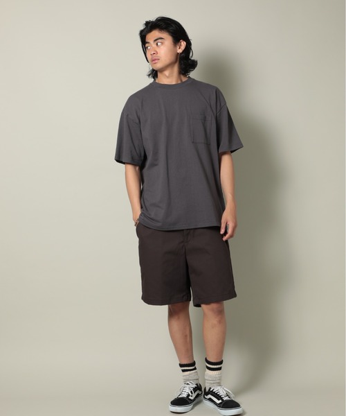 Goodwear（グッドウェア）の「【Goodwear】USA COTTON ヘビーウェイトオーバーサイズBIGポケットTEE　2W7-3505（Tシャツ/カットソー・メンズ・ホワイト/ブラック/チャコールグレー/グレー/ダークインディゴブルー/カーキ/ベージュ/ダークグリーン・M/XL/L）」の21枚目の写真