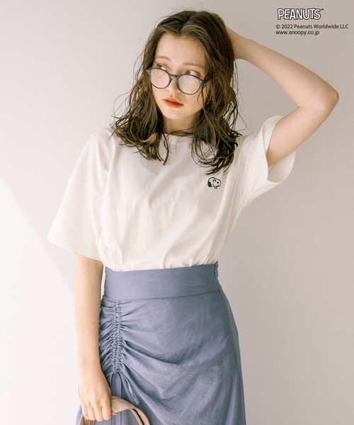 PEANUTS（ピーナッツ）の「PEANUTSゆるTシャツ（Tシャツ/カットソー・レディース・ブラック/オフホワイト・FREE）」の20枚目の写真