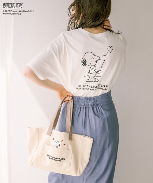 PEANUTS（ピーナッツ）の「PEANUTSゆるTシャツ（Tシャツ/カットソー・レディース・ブラック/オフホワイト・FREE）」の22枚目の写真