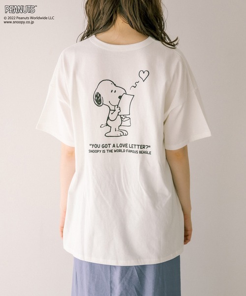 PEANUTS（ピーナッツ）の「PEANUTSゆるTシャツ（Tシャツ/カットソー・レディース・ブラック/オフホワイト・FREE）」の11枚目の写真