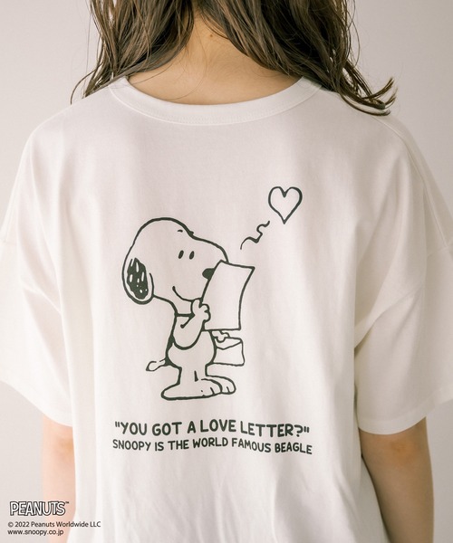 PEANUTS（ピーナッツ）の「PEANUTSゆるTシャツ（Tシャツ/カットソー・レディース・ブラック/オフホワイト・FREE）」の13枚目の写真