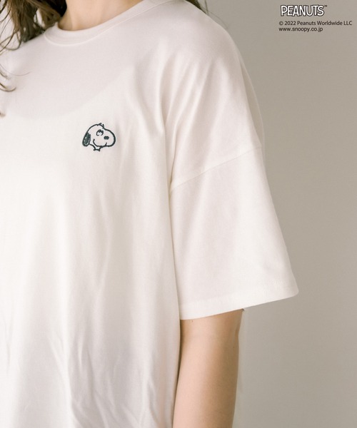 PEANUTS（ピーナッツ）の「PEANUTSゆるTシャツ（Tシャツ/カットソー・レディース・ブラック/オフホワイト・FREE）」の14枚目の写真