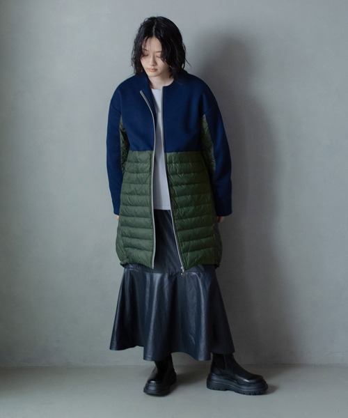 MARECHAL TERRE（マルシャルテル）の「ノーカラーダウンコート（ダウン