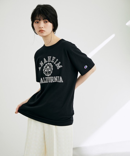 Champion(チャンピオン)の「【champion】LOGO T-SHIRTS(Tシャツ/カットソー・レディース・ホワイト/ベージュ/ライトグリーン/ブラック・FREE)」の2枚目の写真