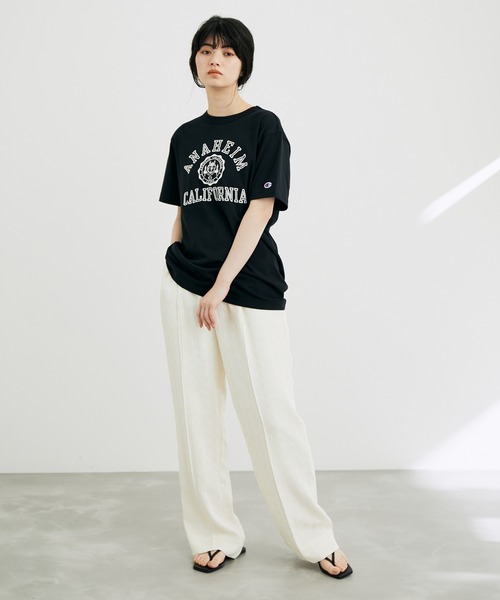 Champion(チャンピオン)の「【champion】LOGO T-SHIRTS(Tシャツ/カットソー・レディース・ホワイト/ベージュ/ライトグリーン/ブラック・FREE)」の5枚目の写真