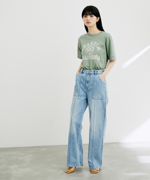 Champion(チャンピオン)の「【champion】LOGO T-SHIRTS(Tシャツ/カットソー・レディース・ホワイト/ベージュ/ライトグリーン/ブラック・FREE)」の8枚目の写真