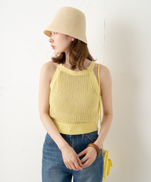 Kastane(カスタネ)の「【マルチウェイ】アメスリニットタンク×カーデSET(カーディガン/ボレロ・レディース・イエロー/アイボリー/ピンク・FREE)」の19枚目の写真