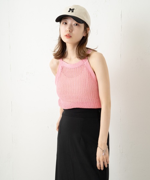 Kastane(カスタネ)の「【マルチウェイ】アメスリニットタンク×カーデSET(カーディガン/ボレロ・レディース・イエロー/アイボリー/ピンク・FREE)」の20枚目の写真