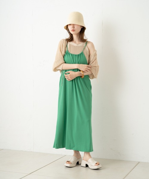 Kastane(カスタネ)の「【マルチウェイ】アメスリニットタンク×カーデSET(カーディガン/ボレロ・レディース・イエロー/アイボリー/ピンク・FREE)」の5枚目の写真