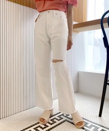 OLIVE des OLIVE | ストレートデニムダメージパンツ(デニムパンツ)