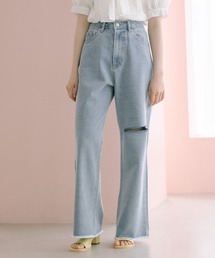 OLIVE des OLIVE | ストレートデニムダメージパンツ(デニムパンツ)