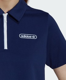 adidas（アディダス）の「クロップド ジップポロシャツ