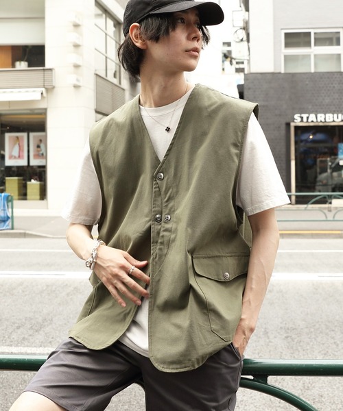 ８(eight)（エイト）の「ダックワークベスト（ベスト・メンズ・ブラック/カーキ/キャメル・MEDIUM/LARGE）」の19枚目の写真