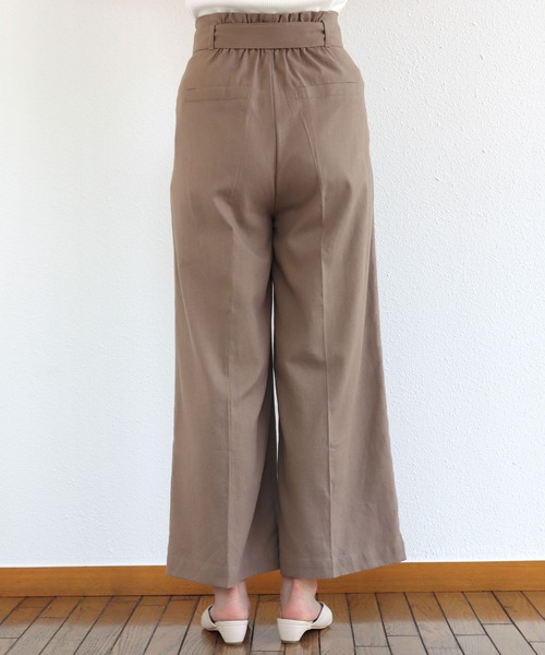 andme(アンドミー)の「リネンベルト付ハイウエストワイドパンツ(その他パンツ・レディース・ブラック/ネイビー/レッド/イエロー/グレイッシュベージュ/キナリ・M/L)」の16枚目の写真