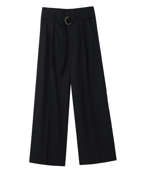 andme(アンドミー)の「リネンベルト付ハイウエストワイドパンツ(その他パンツ・レディース・ブラック/ネイビー/レッド/イエロー/グレイッシュベージュ/キナリ・M/L)」の13枚目の写真