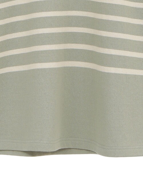 CLANE（クラネ）の「【CLANE/クラネ】WIDE HENRY NECK BORDER TOPS/ワイドヘンリーネックボーダートップス 13105-1052（Tシャツ/カットソー・レディース・ミント/ベージュ/ホワイト・1）」の14枚目の写真