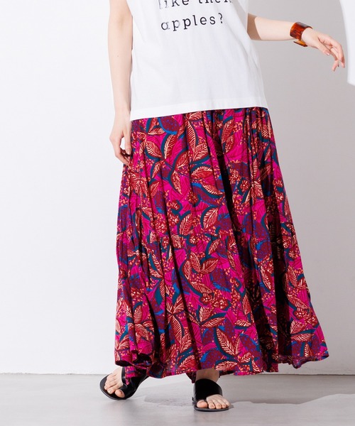 lil nina（リルニーナ）の「＜MADE IN INDIA＞アフリカン総柄ギャザー