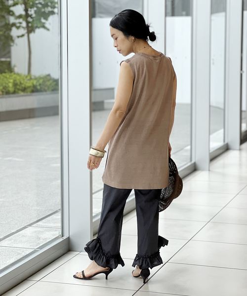 IENA LA BOUCLE(イエナラブークル)の「IENA LA BOUCLE リネンニットノースリーブプルオーバー(ニット/セーター・レディース・ベージュ/カーキ・FREE)」の18枚目の写真