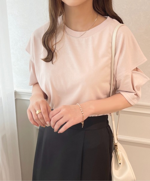 apres jour（アプレジュール）の「アソートオープンショルダートップス【ZOZOTOWN限定アイテム】（Tシャツ/カットソー・レディース・オフホワイト/ライトピンク/その他・フリー/X-LARGE）」の2枚目の写真