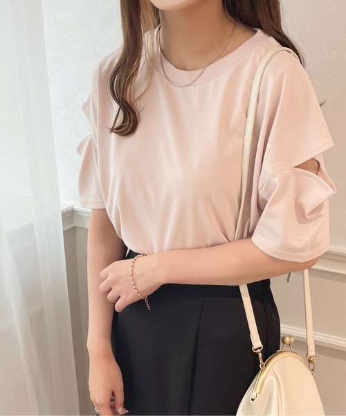 apres jour（アプレジュール）の「アソートオープンショルダートップス【ZOZOTOWN限定アイテム】（Tシャツ/カットソー・レディース・オフホワイト/ライトピンク/その他・フリー/X-LARGE）」の6枚目の写真