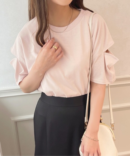 apres jour（アプレジュール）の「アソートオープンショルダートップス【ZOZOTOWN限定アイテム】（Tシャツ/カットソー・レディース・オフホワイト/ライトピンク/その他・フリー/X-LARGE）」の4枚目の写真