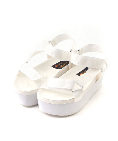 Kastane(カスタネ)の「【Kastane】厚底テープサンダル(サンダル・レディース・ホワイト/ブラック/グレー・36/37/38)」の13枚目の写真