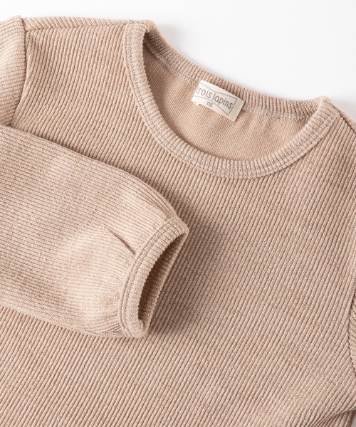 trois lapins kp（トロワラパンケーピー）の「畦Wフェイスワンピース(100～130cm)（ワンピース・キッズ・ブラック/ベージュ・100cm/110cm/120cm/130cm）」の10枚目の写真