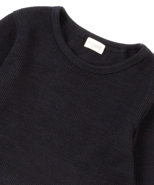 trois lapins kp（トロワラパンケーピー）の「畦Wフェイスワンピース(100～130cm)（ワンピース・キッズ・ブラック/ベージュ・100cm/110cm/120cm/130cm）」の6枚目の写真