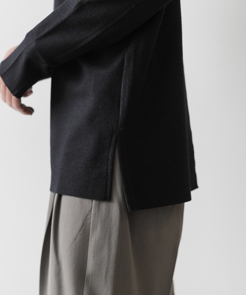 ATTACHMENT(アタッチメント)の「ウール・シルク インターロック カットオフ TEE / WO/SI INTERLOCK CUT OFF L/S TEE(Tシャツ/カットソー・メンズ・ダークグレー/グレー系その他/ライトベージュ・1/2/3)」の10枚目の写真