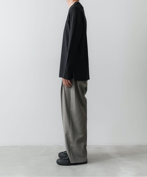 ATTACHMENT(アタッチメント)の「ウール・シルク インターロック カットオフ TEE / WO/SI INTERLOCK CUT OFF L/S TEE(Tシャツ/カットソー・メンズ・ダークグレー/グレー系その他/ライトベージュ・1/2/3)」の12枚目の写真