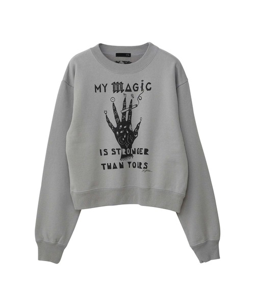 HYSTERIC GLAMOUR(ヒステリックグラマー)の「NIAGARA/STRONGER THAN YOURS BACK ショートスウェット(スウェット・レディース・グレー/ブラック/ホワイト・FREE)」の3枚目の写真