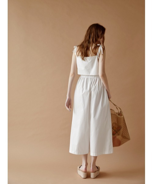 AMAIL（アマイル）の「Back open cami coveralls（サロペット/オーバーオール・レディース・ホワイト/ブラック・FREE）」の12枚目の写真