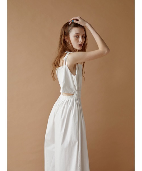 AMAIL（アマイル）の「Back open cami coveralls（サロペット/オーバーオール・レディース・ホワイト/ブラック・FREE）」の17枚目の写真