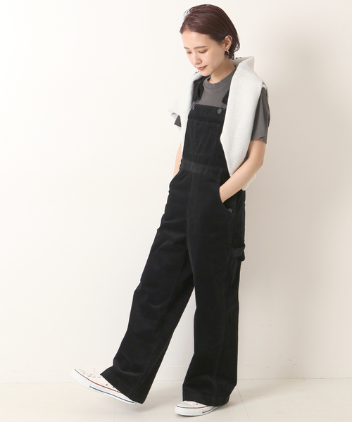 Spick & Span（スピックアンドスパン）の「コーデュロイオーバーオール（サロペット/オーバーオール・レディース・ブラック/ベージュ・38/36）」の13枚目の写真