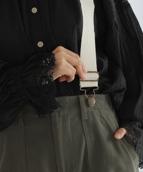 Crisp（クリスプ）の「サスペンダーミリタリースカート（スカート・レディース・ブラック/カーキ・FREE）」の8枚目の写真