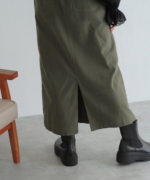 Crisp（クリスプ）の「サスペンダーミリタリースカート（スカート・レディース・ブラック/カーキ・FREE）」の12枚目の写真
