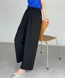 PICCIN | フロッキードットストレッチワイドパンツ(その他パンツ)