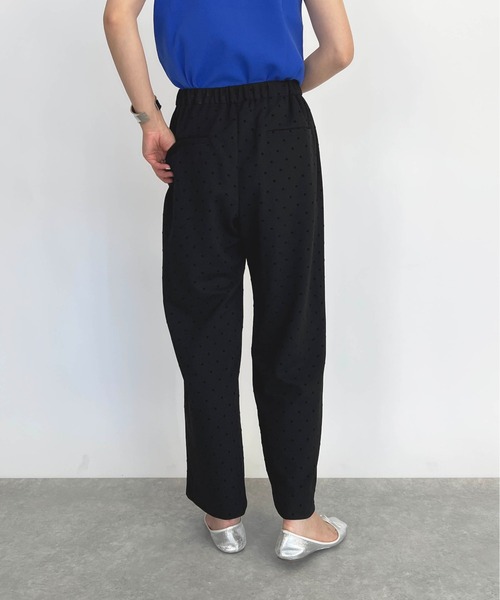 PICCIN(ピッチン)の「フロッキードットストレッチワイドパンツ(その他パンツ・レディース・ブラック/ネイビー・M)」の6枚目の写真