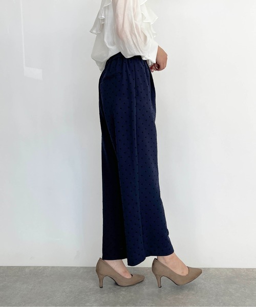 PICCIN(ピッチン)の「フロッキードットストレッチワイドパンツ(その他パンツ・レディース・ブラック/ネイビー・M)」の15枚目の写真