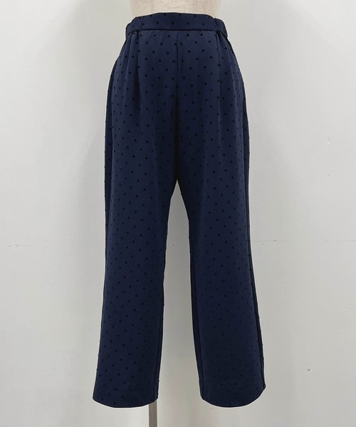 PICCIN(ピッチン)の「フロッキードットストレッチワイドパンツ(その他パンツ・レディース・ブラック/ネイビー・M)」の22枚目の写真