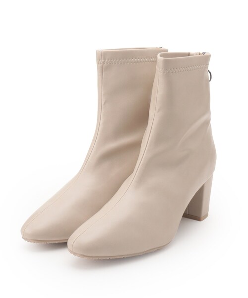 SHOO・LA・RUE（シューラルー）の「◆やわらか素材で楽ちんのストレッチブーツ（ブーツ・レディース・ブラック/ベージュ/アイボリー/ブラウン系・35/45/25）」の5枚目の写真