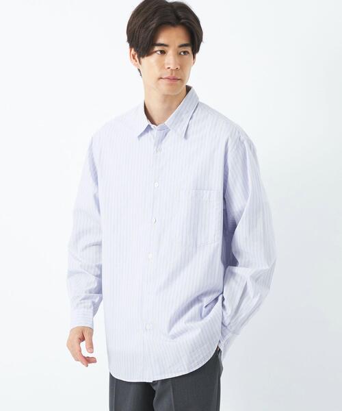 green label relaxing（グリーンレーベルリラクシング）の「パターンストライプ ジャストルーズ  シャツ（シャツ/ブラウス・メンズ・ライトブルー/ナチュラル/ケリー/ロイヤルブルー・S/M/L/XL）」の13枚目の写真