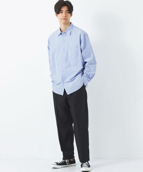 green label relaxing（グリーンレーベルリラクシング）の「パターンストライプ ジャストルーズ  シャツ（シャツ/ブラウス・メンズ・ライトブルー/ナチュラル/ケリー/ロイヤルブルー・S/M/L/XL）」の10枚目の写真