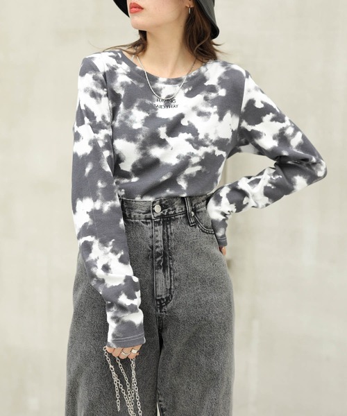 WEGO（ウィゴー）の「WEGO/ロゴ刺繍リブロンT（Tシャツ/カットソー・レディース・ホワイト/ブラック/グリーン/その他1・FREE）」の4枚目の写真