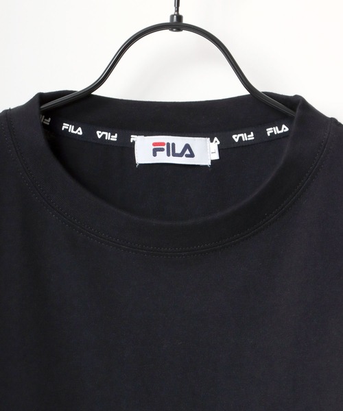 FILA(フィラ)の「FILA/フィラ 別注 ビッグシルエット ロゴ ワンポイント刺繍 袖プリント/バイカラー ロングスリーブTシャツ/レディース メンズ ロンT(Tシャツ/カットソー・メンズ・ホワイト/ブラック/ダークグリーン/ベージュ系その他/グリーン系その他/パープル系その他・LL/M/L)」の20枚目の写真