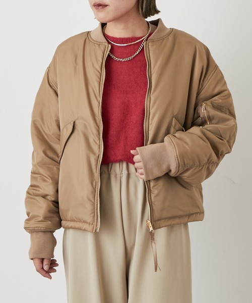 Omekashi（オメカシ）の「リバーシブルMA-1（MA-1・レディース・ブラウン/ベージュ・FREE）」の10枚目の写真