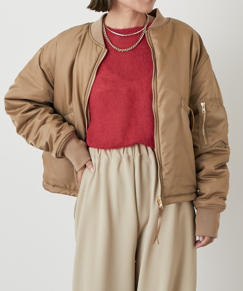 Omekashi（オメカシ）の「リバーシブルMA-1（MA-1・レディース・ブラウン/ベージュ・FREE）」の18枚目の写真